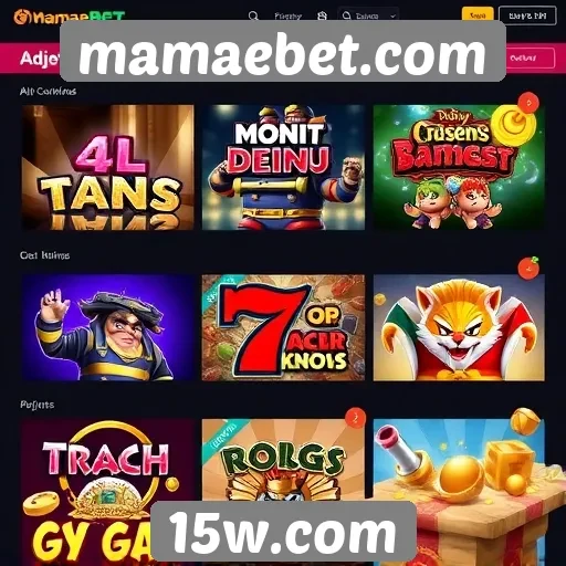 Opções de jogos disponíveis no site mamaebet