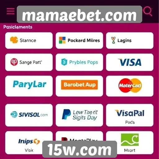 Métodos de pagamento disponíveis no mamaebet.com